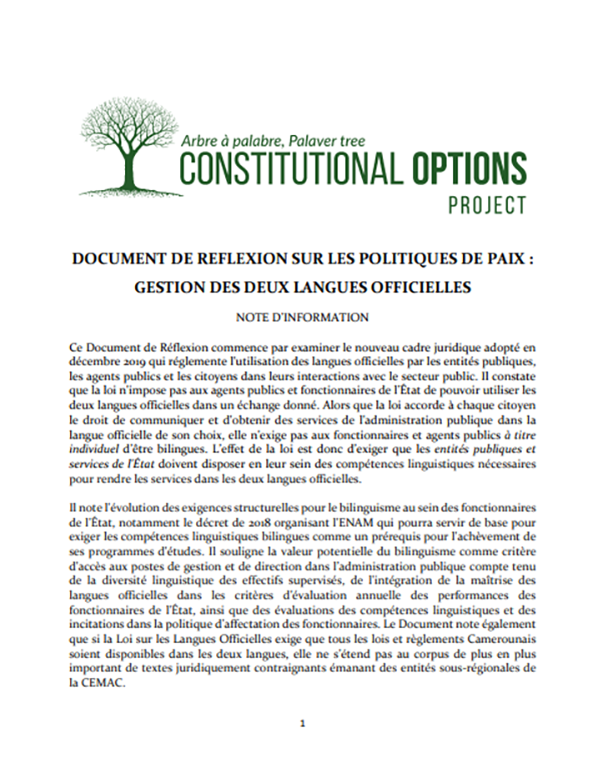 Langues Officielles